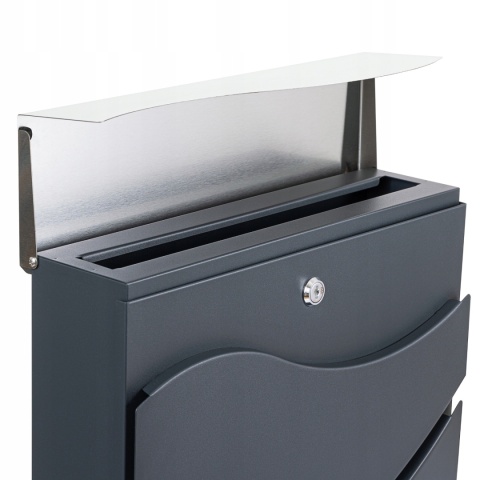 Skrzynka pocztowa na listy SN3686-1 Antracyt + Stal Nierdzewna