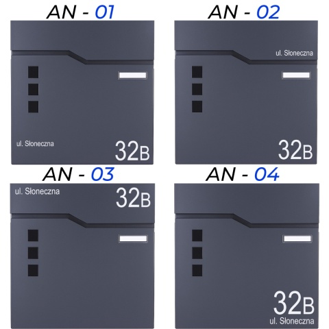 Skrzynka pocztowa na listy z adresem SN3678-1-D