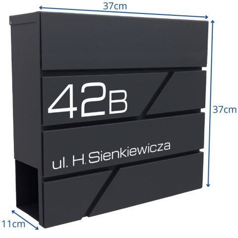 Skrzynka pocztowa na listy z adresem SN3642-1-D