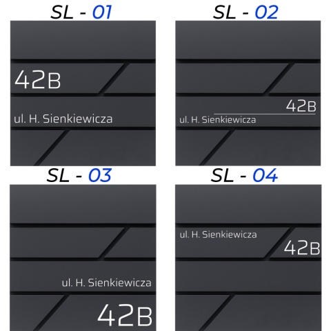 Skrzynka pocztowa na listy z adresem SN3642-1-D