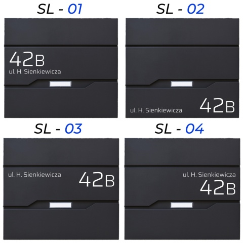 Skrzynka pocztowa na listy z adresem SN3673-1-D