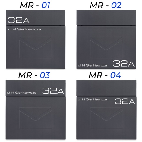 Skrzynka pocztowa na listy z adresem SN3689-1-D