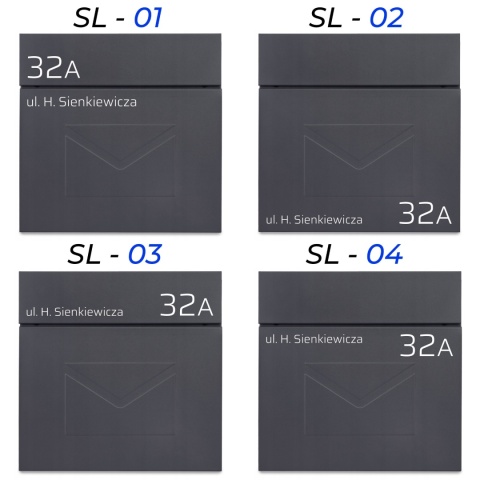 Skrzynka pocztowa na listy z adresem SN3689-1-D
