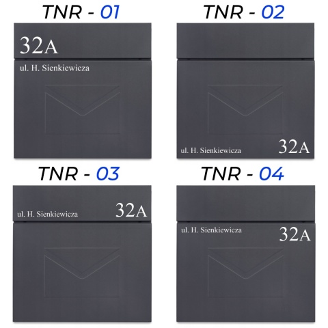 Skrzynka pocztowa na listy z adresem SN3689-1-D