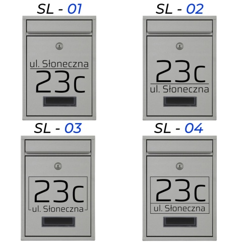 Skrzynka pocztowa na listy z adresem SN3668-D