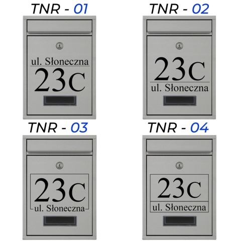 Skrzynka pocztowa na listy z adresem SN3668-D