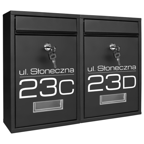 Skrzynka pocztowa na listy z adresem SN3664-2-D