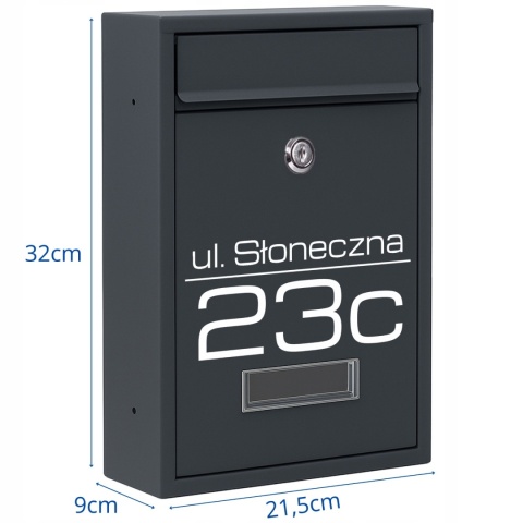 Skrzynka pocztowa na listy z adresem SN3664-1-D