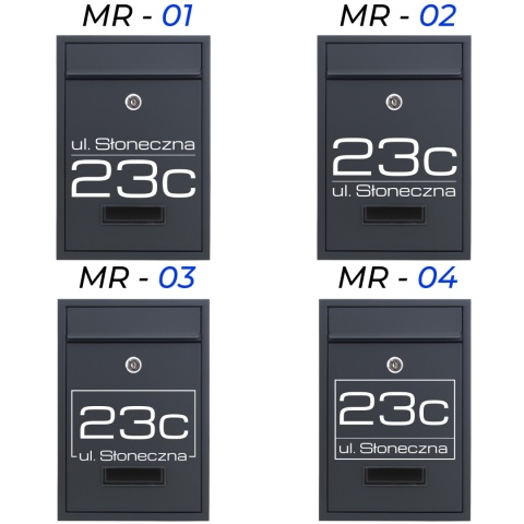 Skrzynka pocztowa na listy z adresem SN3664-1-D