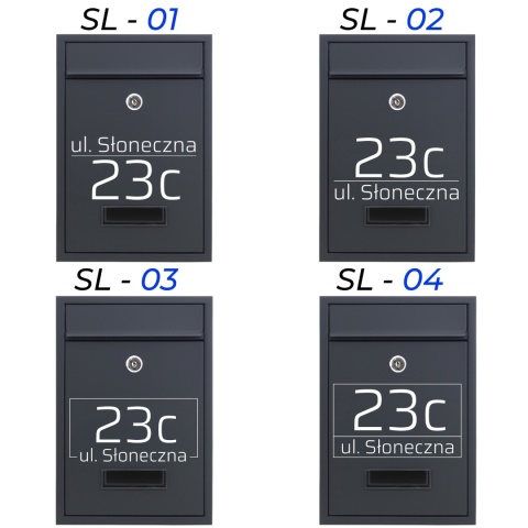 Skrzynka pocztowa na listy z adresem SN3664-1-D