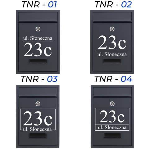 Skrzynka pocztowa na listy z adresem SN3664-1-D