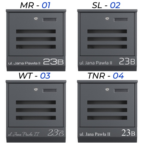 Skrzynka pocztowa na listy z adresem SN3670-1-D