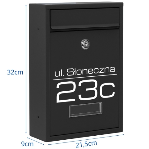 Skrzynka pocztowa na listy z adresem SN3664-2-D