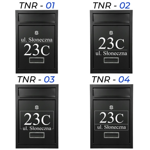 Skrzynka pocztowa na listy z adresem SN3664-2-D