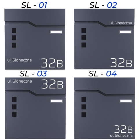 Skrzynka pocztowa na listy z adresem SN3678-1-D