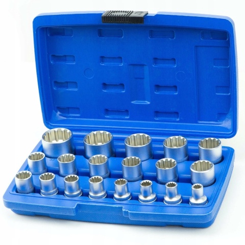 Nasadki klucze spline 8-32 mm 1/2" zestaw SN1839 Nasadki klucze spline 8-32 mm 1/2" zestaw SN1839