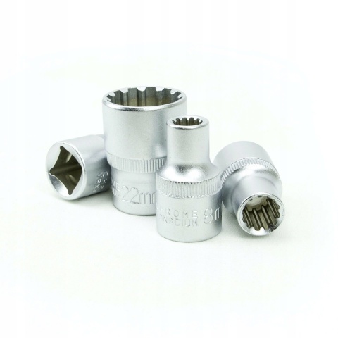 Nasadki klucze spline 8-32 mm 1/2" zestaw SN1839 Nasadki klucze spline 8-32 mm 1/2" zestaw SN1839
