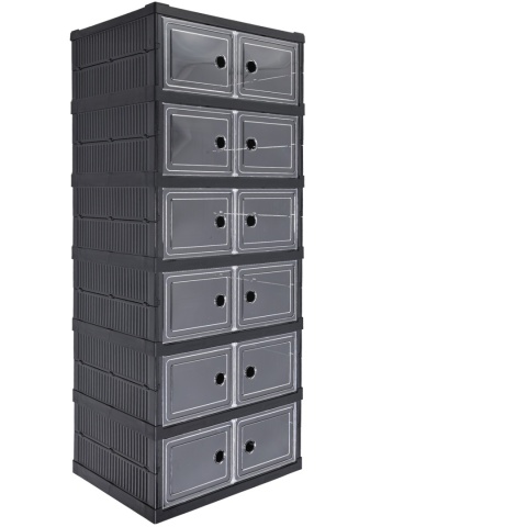 12x Pudełko pojemnik organizer szafka regał stojak na buty obuwie z klapą SN7062