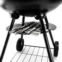 Grill węglowy ogrodowy okrągły z pokrywą 42cm duży ruszt przenośny BBQ