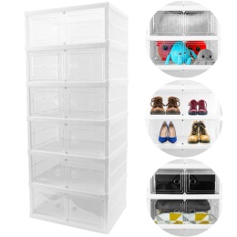 12x Pudełko pojemnik organizer szafka regał stojak na buty obuwie z klapą SN7061