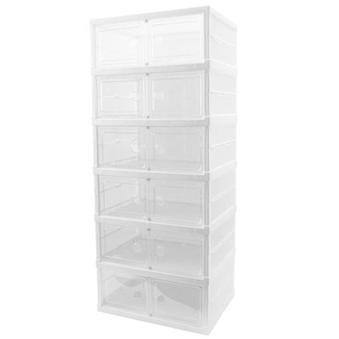12x Pudełko pojemnik organizer szafka regał stojak na buty obuwie z klapą SN7061