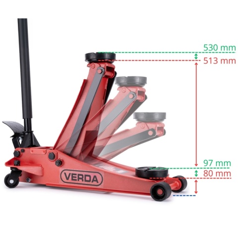 Podnośnik hydrauliczny niskoprofilowy dwutłokowy 3T SN9315