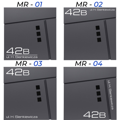 Skrzynka pocztowa na listy z adresem SN3681-1-D