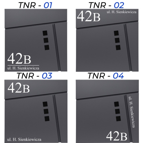 Skrzynka pocztowa na listy z adresem SN3681-1-D