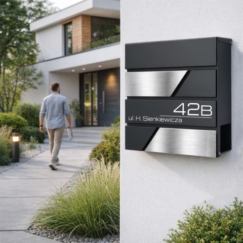 Skrzynka pocztowa na listy z adresem SN3711-1-D