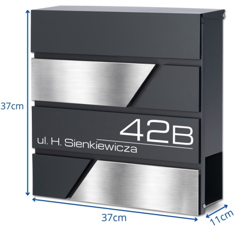 Skrzynka pocztowa na listy z adresem SN3711-1-D