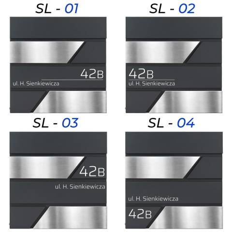 Skrzynka pocztowa na listy z adresem SN3711-1-D