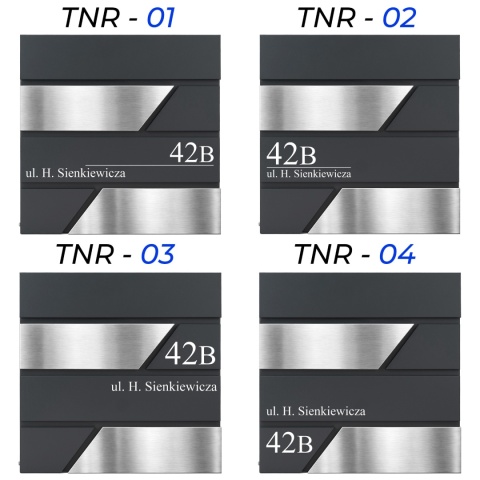Skrzynka pocztowa na listy z adresem SN3711-1-D