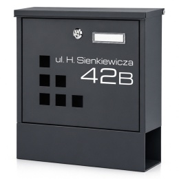 Skrzynka pocztowa na listy z adresem SN3656-1-D