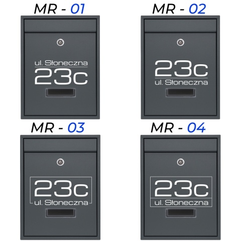 Skrzynka pocztowa na listy z adresem SN3664-7-D