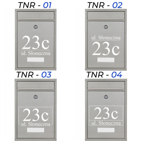 Skrzynka pocztowa na listy z adresem SN3664-4-D