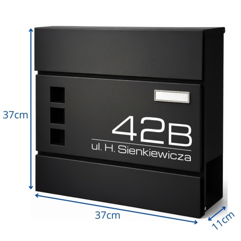 Skrzynka pocztowa na listy z adresem SN3676-2-D