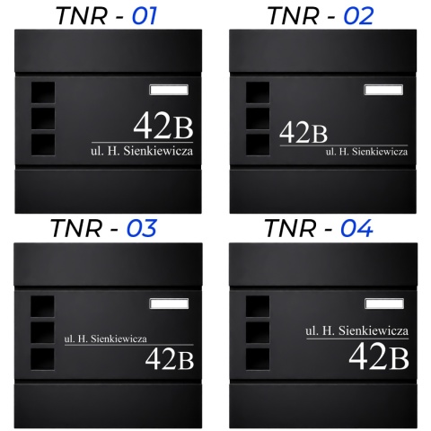 Skrzynka pocztowa na listy z adresem SN3676-2-D