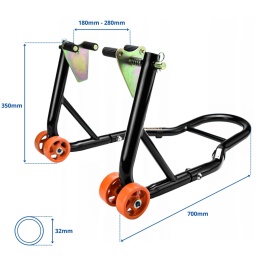 Stojak podnośnik motocyklowy na pod przód lagi do przodu wzmacniany widelec SN1702