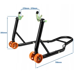Stojak podnośnik motocyklowy na pod tył rolki spools wahacza adapter V SN1703
