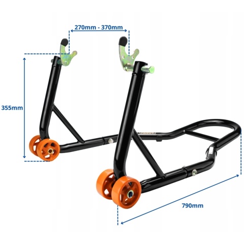 Stojak podnośnik motocyklowy na pod tył rolki spools wahacza adapter V SN1703