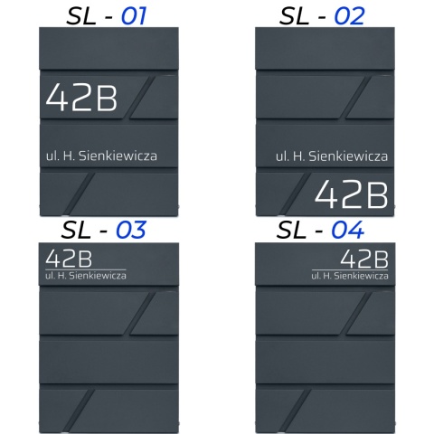 Skrzynka pocztowa na listy z adresem SN3716-1-D