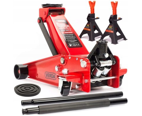 Podnośnik hydrauliczny 3T SN9110 + podpory 3T SN2430 (2szt.) Podnośnik hydrauliczny 3T SN9110 + podpory 3T SN2430 (2szt.)