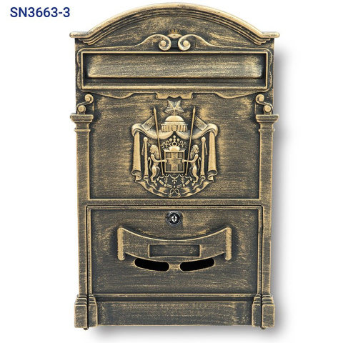 Skrzynka pocztowa na listy SN3663-3 Złota Skrzynka pocztowa na listy SN3663-3 Złota