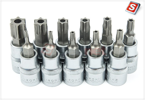 Zestaw kluczy Torx 34 el. zew/wew 3/8" SN1834 Zestaw kluczy Torx 34 el. zew/wew 3/8" SN1834