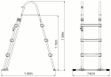 Drabinka dwustronna do basenu 107 BESTWAY 58330