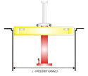 Podnośnik kanałowy 3,5T pneumatyczno-hydrauliczny niski