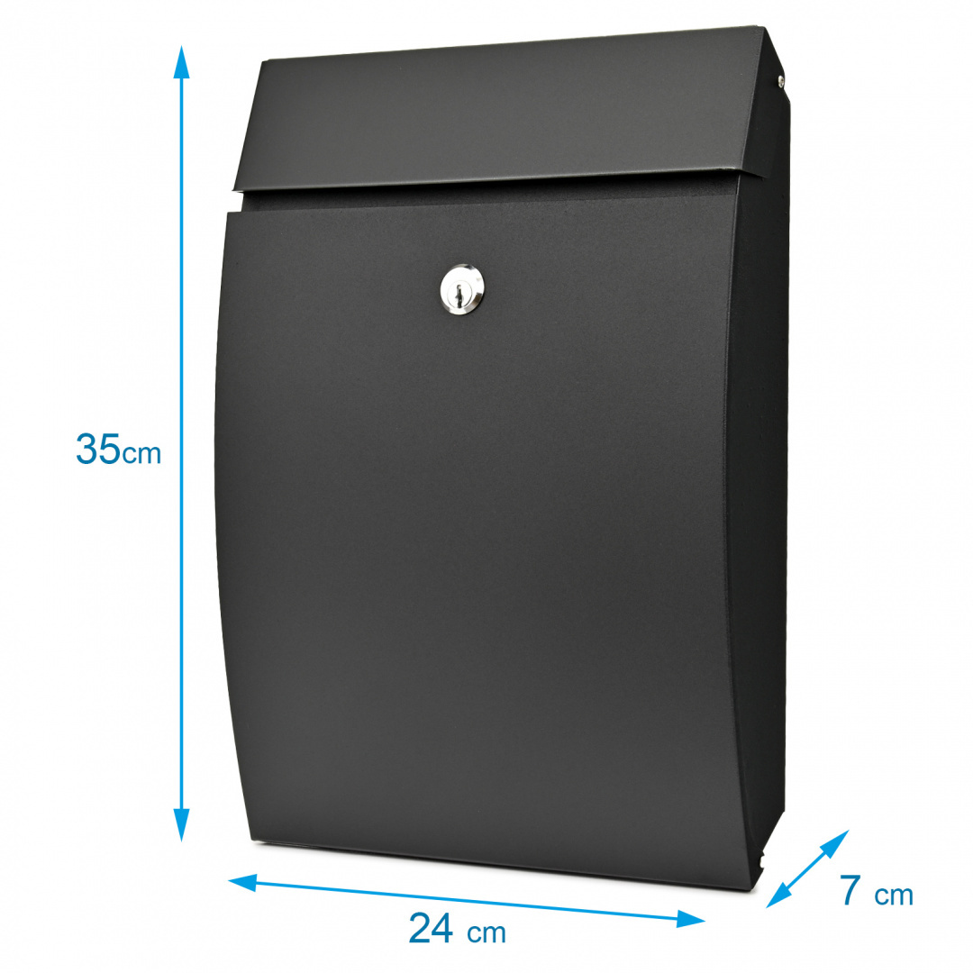 Mailbox for letters SN3688-2 Black Mailbox for letters SN3688-2 Black