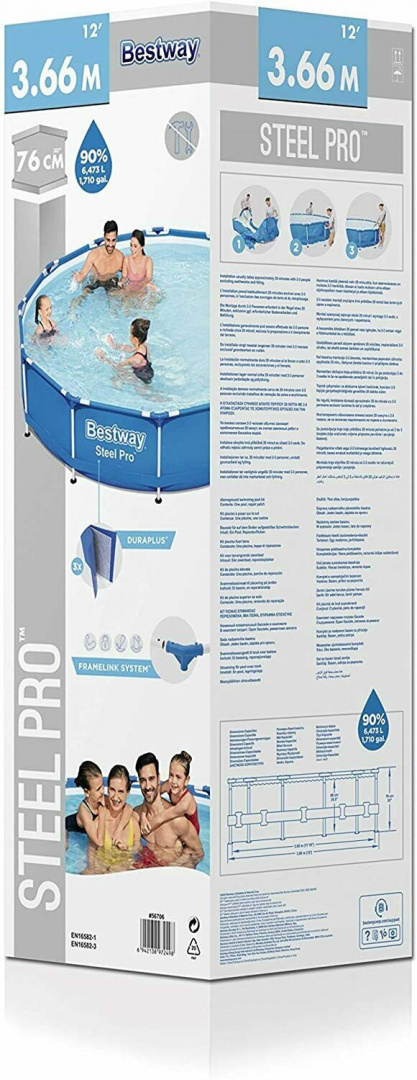 Basen ogrodowy stelażowy 366 x 76 cm Bestway 56706 Basen ogrodowy stelażowy 366 x 76 cm Bestway 56706