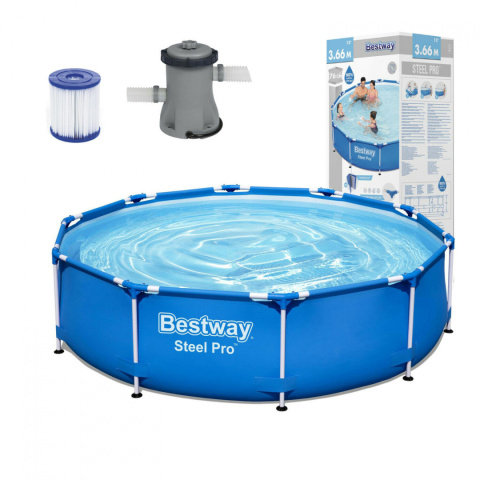 Basen ogrodowy stelażowy 366 x 76 cm zestaw Bestway 56681 Basen ogrodowy stelażowy 366 x 76 cm zestaw Bestway 56681