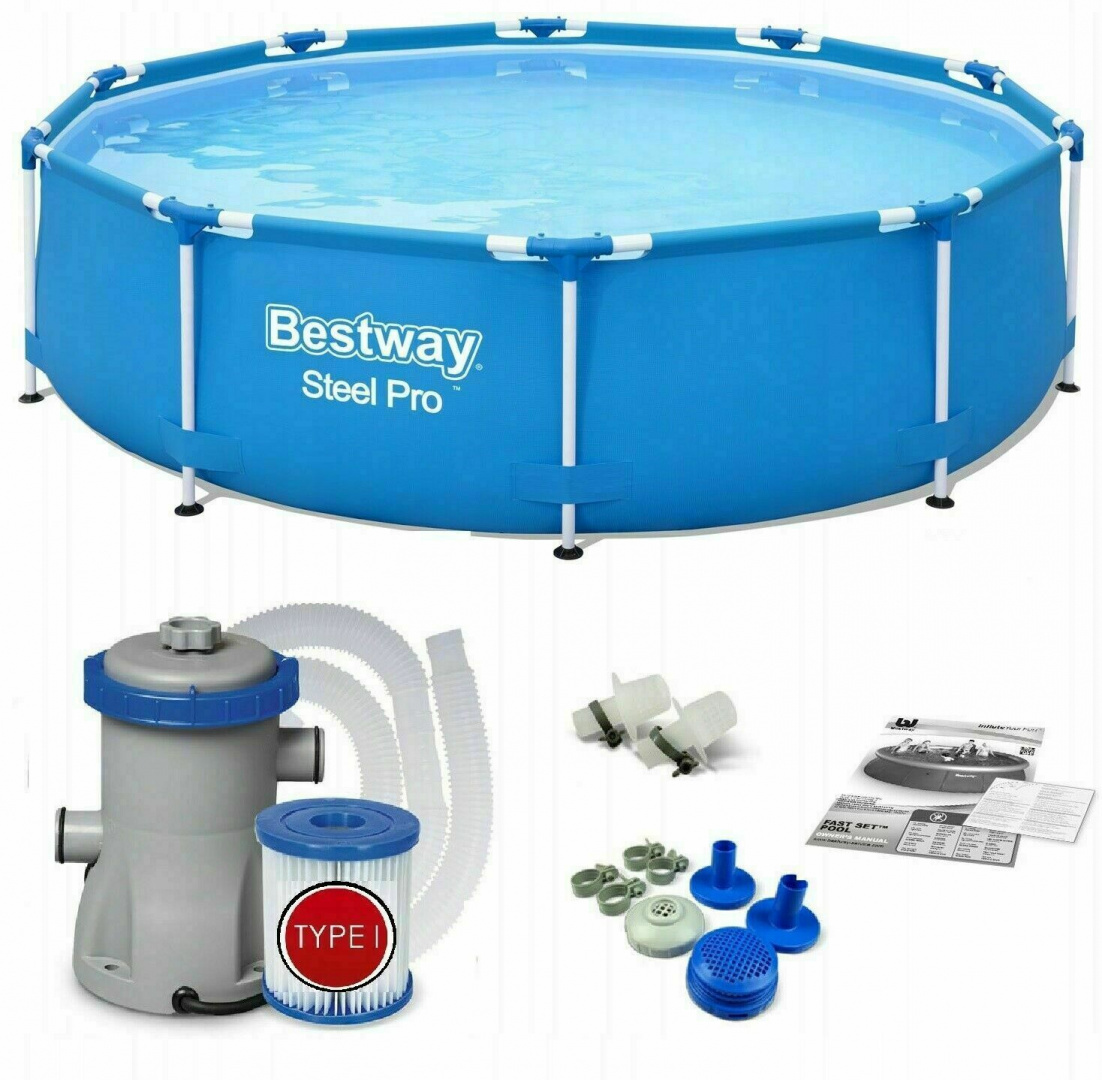 Basen ogrodowy stelażowy 305 x 76 cm zestaw Bestway 56679 Basen ogrodowy stelażowy 305 x 76 cm zestaw Bestway 56679